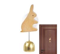 Merchant Bell Chime, Suction Door Wind Chime, Collision Bell for Entrance Doorbell, Wooden Animal Ornament with Suction Cup, Brass Entry Reminder for