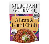 Merchant Gourmet 3-Bean & Lentil Chilli, Vegan Ready Meal, 280 g