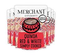 Merchant Gourmet Cooked Red & White Quinoa - Source of Protein & Fiber, Vegan, Healthy Rice Alternative, Pack of 6 x 250g Ready-to-eat Pouches