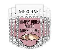 Merchant Gourmet Dried Mixed Mushrooms - Soak & Cook - Delicious Mix of Oyster, Shiitake & Porcini Mushrooms - Perfect in Risottos, Pasta & Soups - Pack of 6 x 30g Pouches
