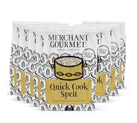Merchant Gourmet Dried Quick Cook Spelt 2.4 kg - High Fibre, High Protein, Low Fat, Vegan - Ready in 10 minutes, No Need to Pre-Soak - Pack of 8 x 300g Boxes