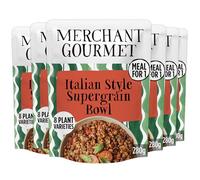 Merchant Gourmet Italian Supergrain Bowl with Freekeh, Haricot Beans, Courgette & Sundried Tomatoes - Meal for One, High in Protein & Fibre, 8 Plant Varieties (6x 220g)