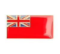 Merchant Navy Red Ensign Enamel Pin Badge - British Nautical Flag Rectangle Metal Lapel Brooch (2.5cm x 1.3cm) - Maritime Heritage Gift for Jacket, Hat, or Bag