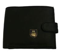 Merchant Navy Shield Black Leather Mens Wallet RFID Protection ME58