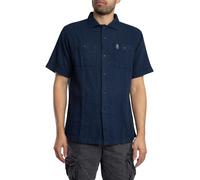 Merchant Textured Short Sleeved Shirt Lauren Navy M