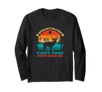 Merchants Millpond State Park North Carolina Retro Sunset Long Sleeve T-Shirt