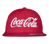 Merchcode Coca Cola Logo Snapback Red One Size Yupoong Flexfit Stick Cap Hat