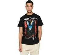 MERCHCODE Men's Mc771-alice Cooper Paranormal Splatter Adult Black Tee T-Shirt, M