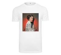 Merchcode Men's Mc862-star Wars Princess Leia Tee T-Shirt, White, M