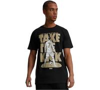 Merchcode Men's Mc876-footballs Coming Home Take The Kick Tee T-Shirt, Black, L