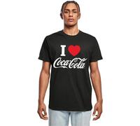 Merchcode Men's Mc894-coca Cola I Love Coke Tee T-Shirt, Black, 4XL