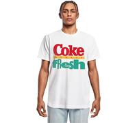 Merchcode Men's Mc895-coca Cola 90's Logo Tee T-Shirt, White, S