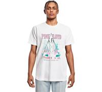 MERCHCODE Men's Mc987-pink Floyd World Tour 87 Tee T-Shirt, White, M