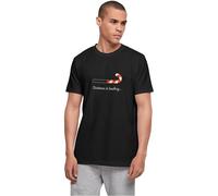 Merchcode Men's Mp0004996-christmas Loading Basic Round Neck T-Shirt, Black, L
