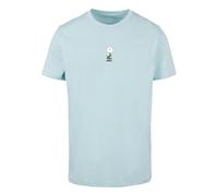 Merchcode Men's Mp5000482-peanuts-Charlie Brown Round Neck T-Shirt, Ocean Blue, L