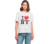 Merchcode Women's Mc1086-ladies I Love Ny Tee T-Shirt, White, XL