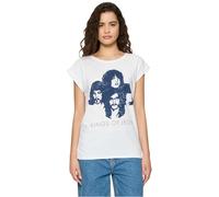 MERCHCODE Women's Mc787-ladies Kings of Leon Silhouette Tee T-Shirt, White, S