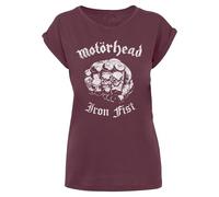 Merchcode Women's Mp0004290-ladies Motorhead-Iron Fist Extended Shoulder Tee T-Shirt, Cherry, XL