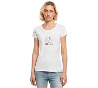 Merchcode Women's Mp0004843-ladies Peanuts Hungry Snoopy Basic Tee T-Shirt, White, S
