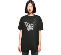 Merchcode Women's Mp0006799-ladies It´s Your Time to Bloom Oversized Boyfriend Tee T-Shirt, Black, XXL