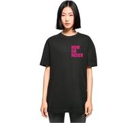 Merchcode Women's Mp0007297-ladies Now Or Never Oversized Boyfriend Tee T-Shirt, Black, L