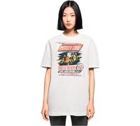 Merchcode Women's Mp5000567-ladies Motley Crue-Satd Tour Oversized Boyfriend Tee T-Shirt, White, XS