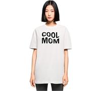Merchcode Women's Mp5001130-ladies Mothers Day-Cool Mom Oversized Boyfriend Tee T-Shirt, White, M