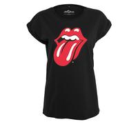 Merchcode Women's Rolling Stones Tongue T-Shirt, Black, XL