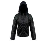 Merchoid Warhammer 40,000 Premium Necron Jacket - Officially Licenced Premium Warhammer 40,000 Faux Leather Zip Up Necron Jacket For Men. (XXL)