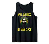 MERCHWEAVER Who Jah Bless No Man Curse Jamaica Flag Rasta Tank Top