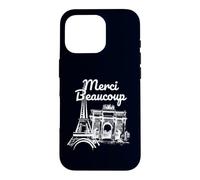 Merci Beaucoup Funny French Saying Paris Lover Parisian Case for iPhone 16 Pro