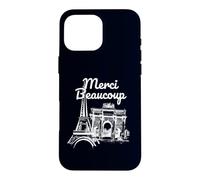 Merci Beaucoup Funny French Saying Paris Lover Parisian Case for iPhone 16 Pro Max
