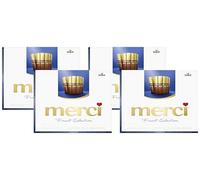 Merci Finest Milk Chocolate Box, 4 Flavour Varieties, Gluten-Free Classic Milk Chocolate Gift Box, 250 g (Pack of 4)