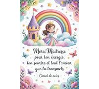 Merci Maitresse: carnet de notes , idee cadeau personnalisé fin d'année original