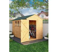 Mercia Woodsman Shiplap 10X6 Ft Apex Timber Dip Treated Shed With Floor & 4 Windows