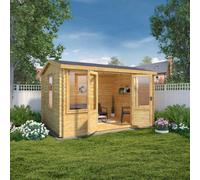 Mercia 10X13 Ft Reverse Apex Wooden Cabin With Double Door