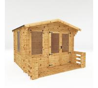 Mercia 11' 2" x 12' Apex Log Cabin - Premium 19mm Cladding Log Clad