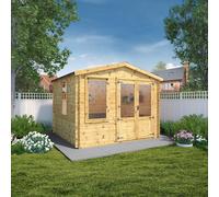 Mercia 11' 2" x 9' 11" Apex Log Cabin - Premium 19mm Cladding Log Clad