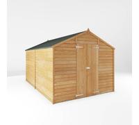 Mercia Overlap Apex Windowless Value Shed - 12ft x 8ft, none