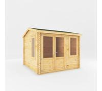 Mercia 3 x 3 m Home Office Elite 28 mm Log Cabin - L314.3 x W303.2 x H260 cm in Brown Mercia Brown