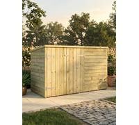 3x6 Wooden Garden Shed Bike Storage Overlap Double Door Pent 3ft 6ft