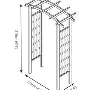 Mercia 4' 4 x 2' 4 Curved Garden Arch - Premium Pressure Treated