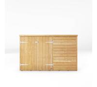 Mercia 4 x 6 Feet Overlap Pent Bike Store - L125.4 x W195.2 x H122.5 cm in Brown Mercia Brown