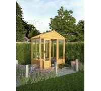4 x 6 Wooden Greenhouse Styrene Glazed Apex Tongue & Groove Single Door