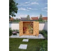 6x2'6 Wooden Garden Shed Shiplap Pent Double Door Bike Storage 6ft 2'6ft