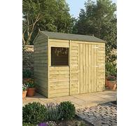 Mercia Overlap 6X4 Ft Reverse Apex Wooden Shed With Floor & 1 Window