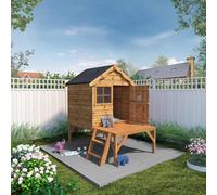 Mercia Snug Playhouse and Tower 4ft x 4ft - Size: 4 x 4ft - Brown - Mercia Garden - Wilko