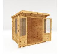 Mercia 7' 11" x 8' 11" Pent Log Cabin - Premium 19mm Cladding Log Clad
