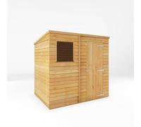 Mercia 7 x 5 Feet Overlap Pent Shed - L155.8 x W213.4 x H201 cm - Brown Mercia Brown