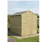 Mercia Overlap Apex Windowless Value Shed - 7 x 5ft, Brown